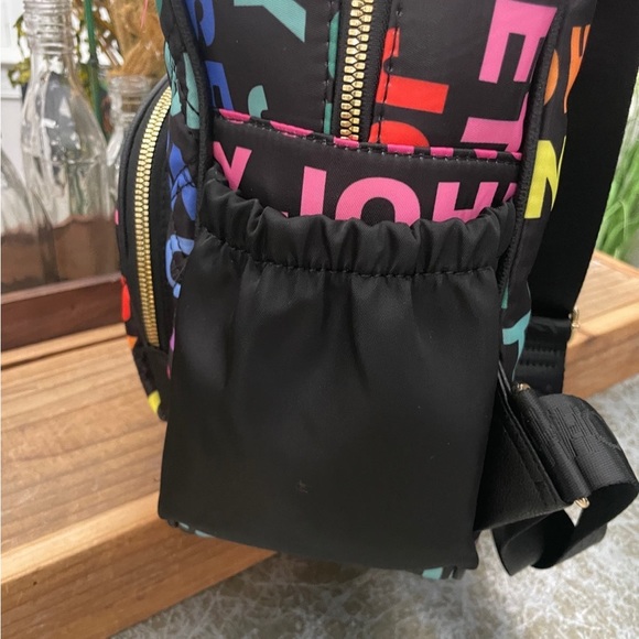 BETSEY JOHNSON BLACK LG NYLON BACKPACK - Picture 9 of 11